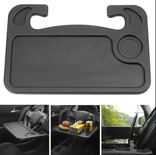 Antip-Tools Auto Lenkrad Tablett Tisch Auto Laptop Esstisch Getränkehalter Essen Schwarz