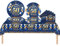 53Pcs Navy Blue 50th Happy Birthday Party Tableware Decorations for Him Plastic Table Cloth,7,9inch Paper Plates,Napkins for Men Birthday Table Party Tableware Set for Men Adults Birthday Party
