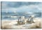 ZQQART Kunstdruck auf Leinwand, Strandkorb, Kunstdruck, Seegras-Segelboot, Kunstwerk, Meereslandschaft, Gemälde, Drucke, gerahmt (Strand 1,24 x 91,4 cm)