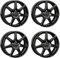 4x AUTEC Felgen Alufelgen TALLIN 6.5x16 ET20 4x108 Schwarz kompatibel mit Opel Crossland X Mokka Corsa Crossland