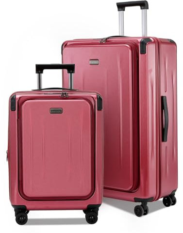 LOUIS KAISER Premium-Handgepäck, 50,8 cm und 73,9 cm, Öffnung oben, von Fluggesellschaften zugelassen, ABS + Polycarbonat, Hartschalenkoffer mit leisen Rädern, TSA-Schloss, Fronttasche und