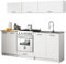 AKORD | Juego de muebles de cocina Olivia 2m G1 | Cocina completa pequeña | Componible | a medida 46 x 180 x 174 cm | Para un diseño moderno y tradicional | Blanco