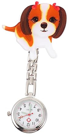 Cartoon Taschenuhr für Krankenschwestern 1 Satz 10x4,8x1cm | Edelstahl, Legierung, Glas, Kunststoff, Lesbar, Sicherheitsclip, Leicht, für Ärzte und Pflege