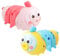 Dewocke 2er-Set Raupenspielzeuge für Baby, Tier Aufziehbare Krabbelspielzeug, Aufziehspielzeug für Jungen und Mädchen, Lustiges Baby Spielzeug ab 3 Monate - Rosa, Blau