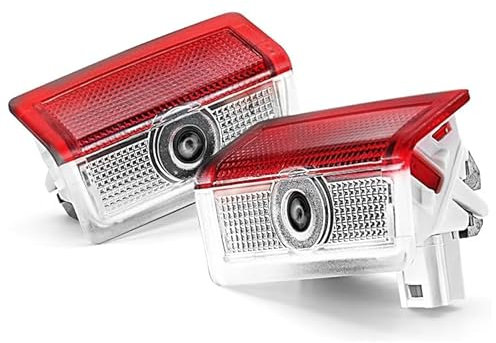 Krewua 2 Stück LED Türprojektionsleuchten mit HD-Ghost Shadow Auto-Begrüßungslicht Türbeleuchtung Pfützenleuchten für A/B/C/E/M/ML/GL/GLA/GLC/GLE/GLS Klasse Plug & Play