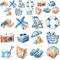 DIELOVEHUA 12 Stück Sommer Holz Anhänger, Ozean Strand Sommer Holzanhänger, Baumschmuck Sommer, Sommer Holz Tags, Hawaii Party Deko, für Tropische Sommer Pool Beach Luau Party(B)