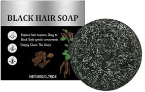 Graues Haar Darkening Soap, Graueshaar Reverse Shampoo Bar Für Unisex, Schwarze Haarseife Für Die Tiefenreinigung Der Kopfhaut, Graues Haar Shampoo Bar Für Männer & Frauen