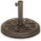 LIVIVO Heavy Duty 9kg Parasol Umbrella Holder Base with Cast Iron Effect Floral Rose Design Secure and Robust For Awning Sunshade Airer Whirlygig Poles up to 50mm