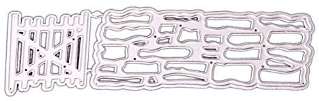 Gemini_mall Fence Barrier Metal Cutting Dies DIY Scrapbooking Paper Card Craft Punch Stencil Scrapbooking Craft Decoration Silver