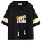 Women’s Kawaii T-Shirts Cute Puppy Embroidered Jumper Hooded Pullover Top Tees Short Sleeve T-Shirt Blouse (Black)