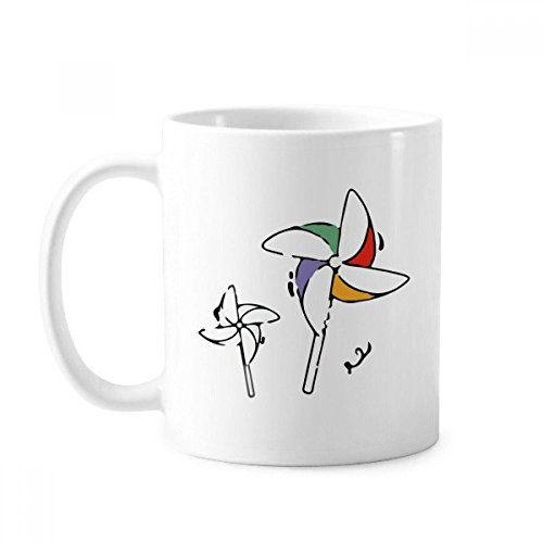 Tasse mit Windmühlen-Motiv, Keramik, Kaffee, Porzellan