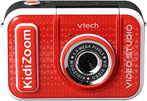 Vtech Kidizoom Video Studio HD rot – Kinderkamera mit Greenscreen, Stativ, Effekten, Selfielinse und vielem mehr – Für Kinder von 5-12 Jahren