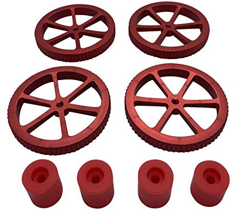 3DPLady | Ender 3 rote Silikon Dämpfer (Austausch für Federn) + Verbesserte Aluminium Nivelliermutter für Ender 3/3 Pro, Ender 5/5 Plus/Pro, CR-10, CR10S / 10S Pro, CR 20 3D-Drucker