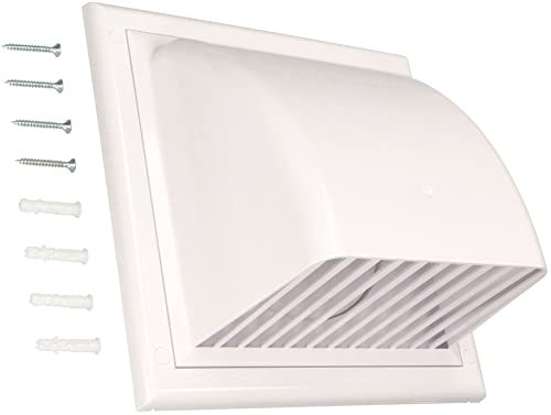 KOTARBAU® Conduit d'air mural - Diamètre : 150 mm - Sortie murale avec clapet anti-retour - Couvercle de ventilation pour systèmes de ventilation ronds