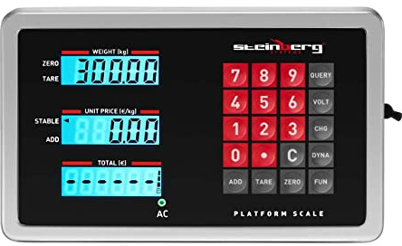 Steinberg Systems Plattformwaage kabellos 1-300 kg Wiegefläche 50 x 60 cm Industriewaage Systemwaage