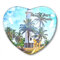Kühlschrankmagnet Sri Lanka Galle Fort Kühlschrankmagnet Kühlschrankaufkleber Kollektion Dekorativer Magnet Reise-Souvenir Herzform Kristallglas