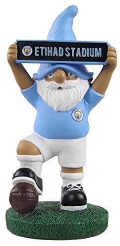 FOCO Official Manchester City FC Vintage Etihad Stadium Football Sign Garden Gnome