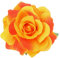 Rose Broche de Fleur Rose Artificielle de Fleur de de Broche e de ins de Pinces pour Femmes Orange Pinces À Cheveux Vintage