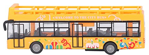 RiToEasysports Rückzugsbus, Legierungslegierung Hohe Simulation Metall Pull Back Bus Spielzeug für Kinder Kinder(Gelb) Kinderspielzeug