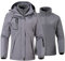 YSENTO Damen 3 in 1 Outdoor Winter Softshell Funktionsjacke mit Fleecejacke wasserdichte Regenjacke Winter Warme Winddichte Übergangsjacke(Grau,L)