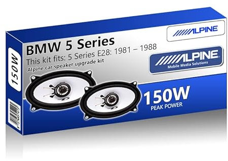 5 Series E28 Speaker upgrade Parcel Shelf Alpine car speakers 4x6 150W