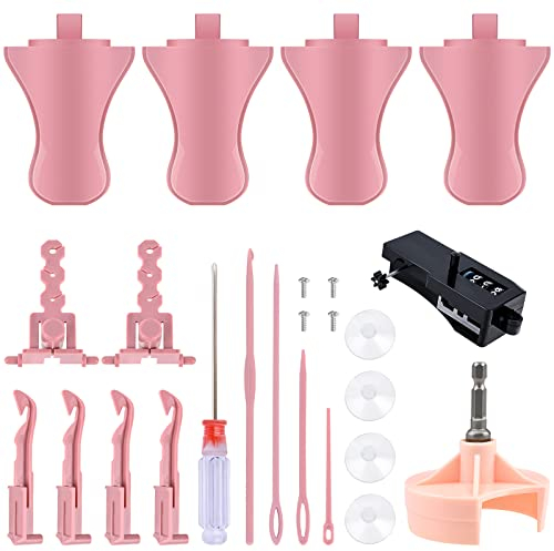Strickmaschinen-Adapter-Set mit 25 Strickmaschinen-Zubehör, inklusive Strickspanner, digitaler Zähleraufsatz und Strickhaken-Set für Sentro 22, Sentro 40 und Sentro 48 & Jamit Loom