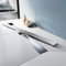 Duschrinne 100cm Edelstahl 360 verstellbar mit Siphon und Haarfilter für Badewanne, Küche und Balkon