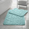 Homespace Direct Pebbles Non- Slip Memory Foam Bath Mat/Toilet Mat Set Aqua Blue