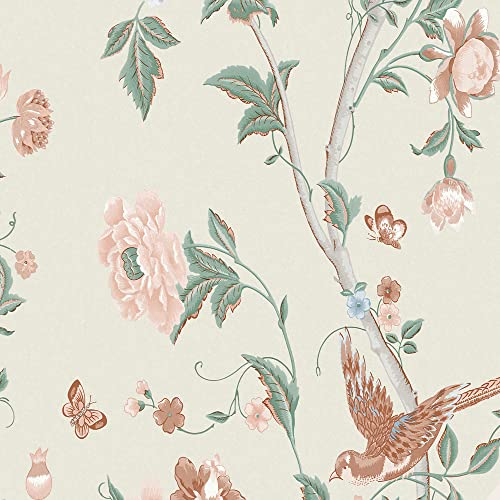 Laura Ashley Papier Peint intissé Summer Palace Sage/Apricot 1005 x 52cm