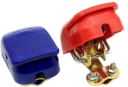 CGEAMDY 2 PCS Schnelltrenn-Batterieklemmen, Schnellverschluss-Messing-Batterieklemmenklemmen, Langlebig Schnellverschluss Batterieklemme Für Auto Motorrad Truck Boot
