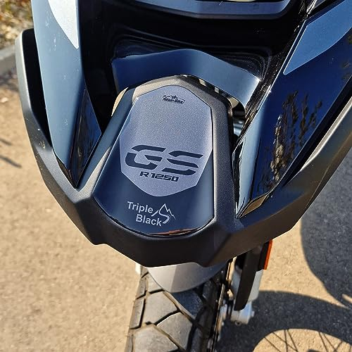 Resin Bike Adesivi Moto Compatibile con Bmw R 1250 GS Adventure Triple Black 2021-2023. Protezione Puntale Frontale da Urti e Graffi. Adesivi Resinati con Effetto 3D
