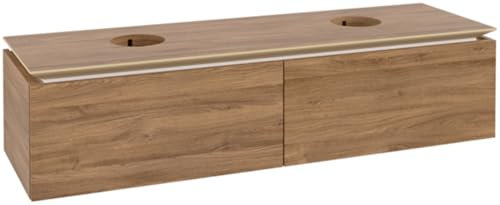 Villeroy & Boch Legato Waschtischunterschrank B676, 1600x380x500mm, 2 Waschtische, B67600RH, Farbe: Kansas Oak