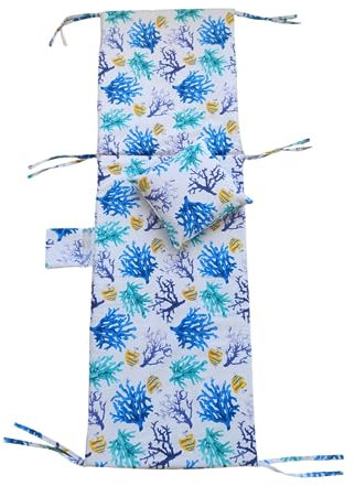 Generico Cuscino per Lettino Prendisole Esterno Marina Corallo con Cuscino 59x190cm