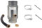 zbs24 Zink Regenwassersammler 80mm Set 2, Wassersammler mit automatischer Füllstop, Schlauchverbindung 30cm für Auffangbehälter, 85% Wasserertrag, 2 Rohrschellen zur Befestigung des Wassersammlers