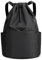 SODOLLEE Damen Rucksack mit Kordelzug Leichtgewicht Fitness Yoga Daypack mit Aufdruck Frauen Turnbeutel Wasserdicht Nylon Sportbeutel für Draussen Urlaub Camping Schwarz