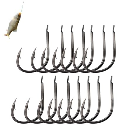 Spldsun 200 Pezzi Ami Da Pesca, Ami Da Pesca Mare, Ganci Pesca Spinato Per Tutti I Tipi Di Pesce In Mare, Laghi E Fiumi (Contiene Barbi)