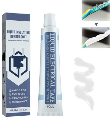 Alelyer Colle de Ruban Isolant Liquide,Ruban Électrique Liquide Noir,Caoutchouc Isolant Liquide,Ruban D'étanchéité électrique Liquide,Temperature-Resistant Insulating Glue (white)