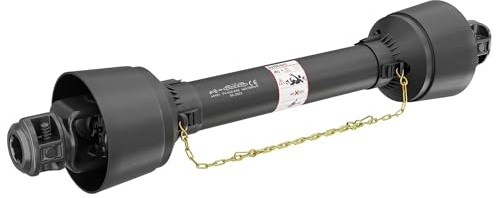 WilTec Arbre Transmission T4 Cardan 650mm 460Nm 540tr/min 40kW (55CV), 2X 1 3/8 6 Dents Prise Force