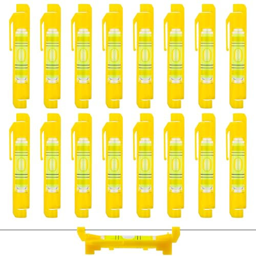 QualiapeX 16 Pcs Hanging Bubble Line String Level Tools, Mini Spirit Level for Building Trades, Bricklaying, Tiling, Engineering, Surveying, Metalworking and Measuring