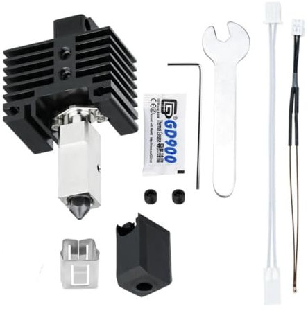 Kit de composants d'extrémités chaudes haute température pour imprimante 3D Bambu Lab X1 Series jusqu'à 500°c avec extrémités chaudes amovibles en acier trempé