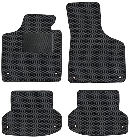 moto-MOLTICO Eva Fußmatten Auto - Automatten passend für Audi A3 II 8P, 8PA Sportback, 8P RS3 2003-2011 (mit Verstärkung), rutschfeste und Wasserfeste Autoteppiche