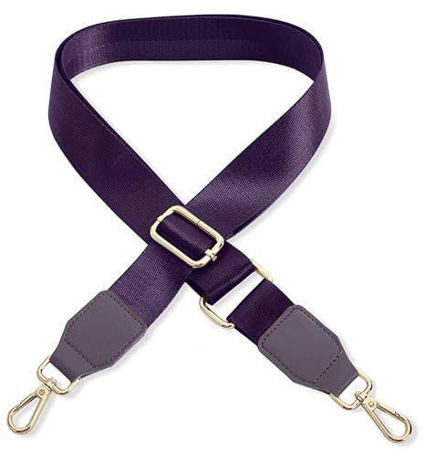 Schultergurt für Handtasche Laptoptasche - Brombeere [Metallfarbe: Gold] - Länge verstellbar 89-142 cm - Breite 3,8 cm - Ersatz Gurt Band Schulterriemen Strap Umhängegurt für Laptoptasche