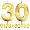 30th Geburtstagskerze, 3D Design Gold Glitter Nummer Kerzen, Cake Topper Dekorationen, Kuchen Kerze für Geburtstagsparty, Hochzeitstag, Baby-Dusche, Party-Dekoration