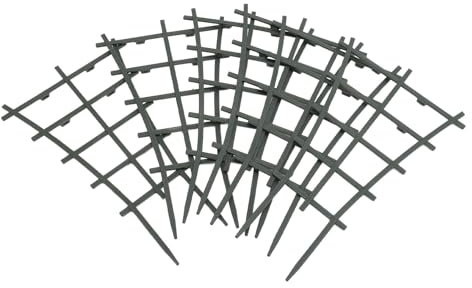 Indoor Plant Trellis, 6Pcs Multifunctional Tall Small Stackable Plastic Support Lightweight Reusable Fan Shaped Indoor Plant Trellis for Climbing Potted Plants