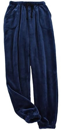 RWGSNB Pantaloni Pile Uomo, Pantaloni da Pigiama in Flanella da Uomo con Elastico in Vita Caldi Pantaloni Invernali da Pigiama Pantaloni da Pigiama Soffici con Tasca Pantaloni da Salotto Abbigliamen