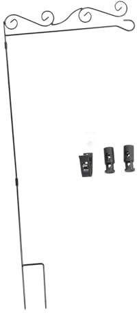 BAZEITFLOW Soporte De Bandera De Jardín Resistente y Estable para Decoración Exterior Soporte De Mástil Desmontable para Banderas De Temporada y Festividades De Grosor