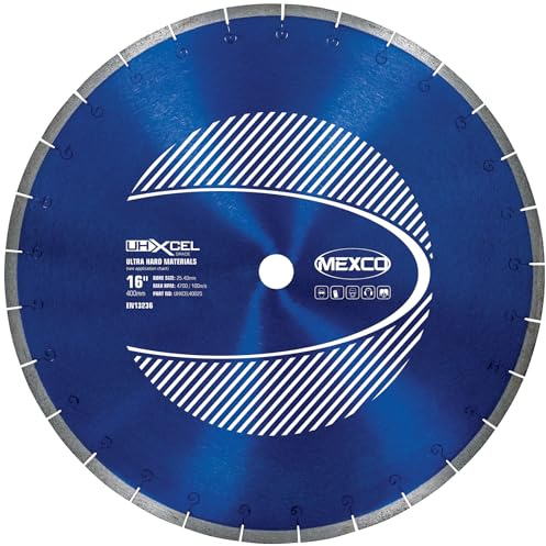 Mexco UHX Ultra Hard Materials Diamond Blade, High-Performance, Precision Cutting Disc for Granite, Porcelain, Marble - 400mm, 10mm Segment Height, 25.4mm Bore