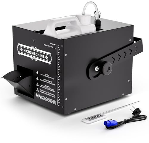 1500W Nebelmaschine dmx512 mit 3L Großem Kraftstofftank, Rauchmaschinen Bühneneffekt mit 4-Tasten-Fernbedienung, Fog Machine für Halloween Weihnachten DJ Disco Party Bars Hochzeiten