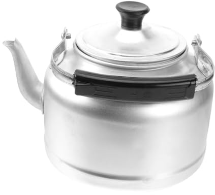 Toyvian Tetera De Aluminio Gruesa 3 Litros 20 Cm Aluminio Resistente Para Cocina Gas Inducción Hogar Agua Hervidor