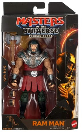 Masters of the Universe Chronicles 2026 Film Ram Man Figur | MOTU Sammlerfigur, 16,5 cm, 30 Gelenkpunkte, filmgetreuer Held, Jon Xue Zhang Abbild, Axt-Zubehör, JKJ29